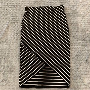 ASYMMETRICAL PENCIL SKIRT